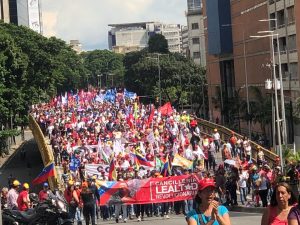 Marcha Nacional contra el Fascismo y el Golpismo, promovido por el gobierno de EE.UU. en Bolivia y en Venezuela
