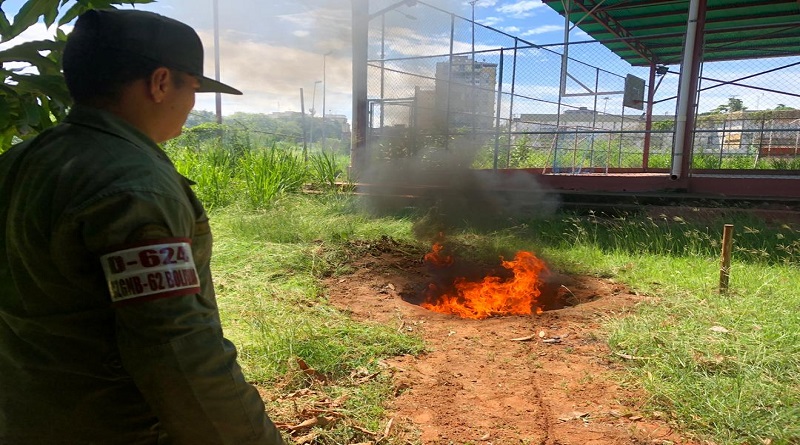 GNB incineró más de 3 kilogramos de drogas en el estado Bolívar