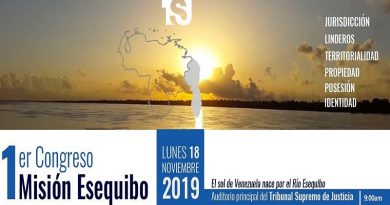 Primer Congreso Nacional Misión Esequibo se realizará el 18- Nov en Caracas