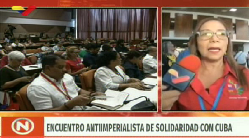 Tania Díaz: Venezuela es el epicentro de las luchas de los pueblos que hoy apunta a una Constituyente Global (Fotograma VTV)