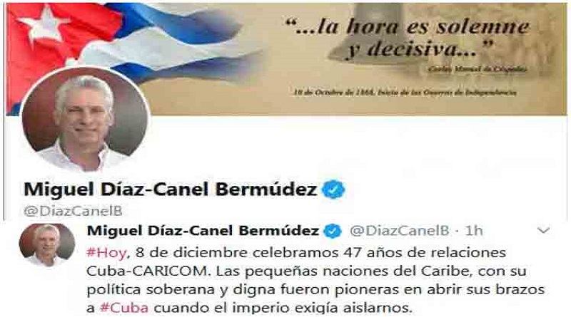 Presidente Miguel Díaz-Canel resalta nexos de Cuba con el Caribe