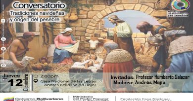 Casa de las Letras Andrés Bello ofrecerá conversatorio sobre tradiciones navideñas