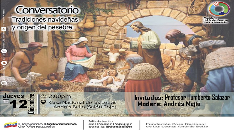 Casa de las Letras Andrés Bello ofrecerá conversatorio sobre tradiciones navideñas