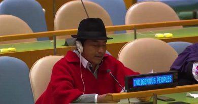 Dirigente indígena de Ecuador pide políticas para salvaguardar a pueblos originarios