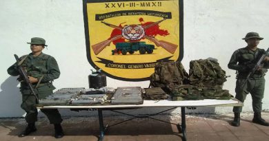 FANB incauta explosivos y pertrechos de guerra de Los Rastrojos en zona fronteriza