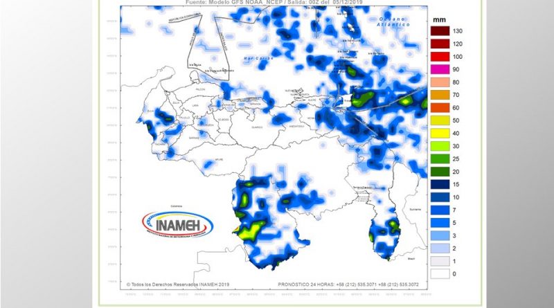 Lluvias y lloviznas se prevé para horas de la mañana en varias regiones del país