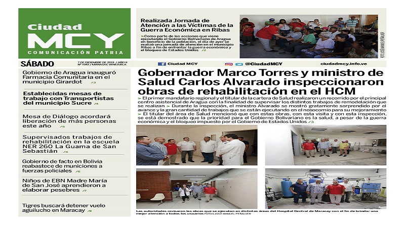 Portadas de medios impresos en Venezuela este sábado 07DIC