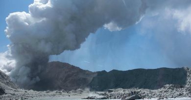 Recuperan 6 cuerpos en Nueva Zelanda tras erupción del volcán