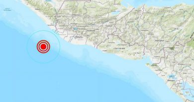 Sismo de magnitud 5,8 se registra frente a las costas de Guatemala y México