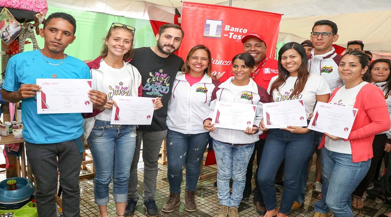 Banco del Tesoro entrego este año Bs. 15 mil millones a emprendedores de Fundación Jóvenes del Barrio