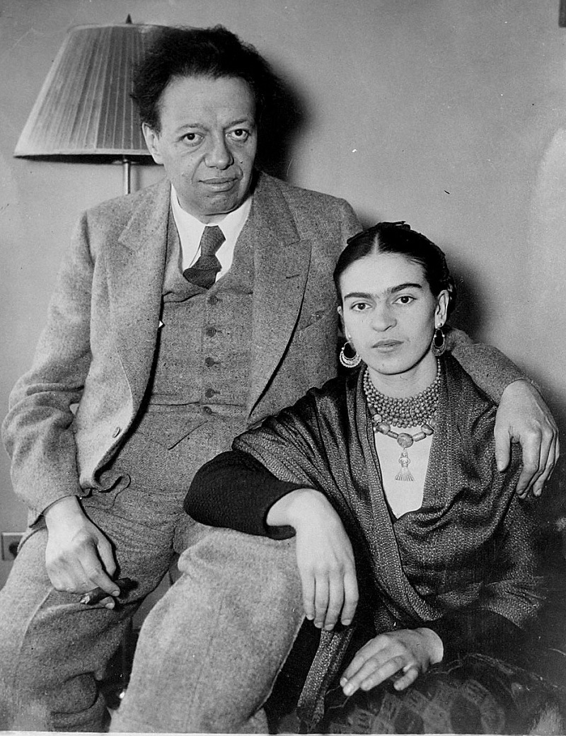 David Rivera se casó con la pintora Frida Kahlo, que había sido su modelo (Foto agencias / 1933).