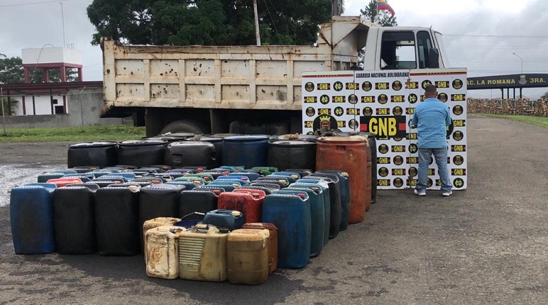 GNB capturó a ciudadano con más de 6 mil litros de combustible en el estado Bolívar