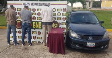GNB capturó a tres ciudadanos con 113 dediles de heroína en el estado Bolívar