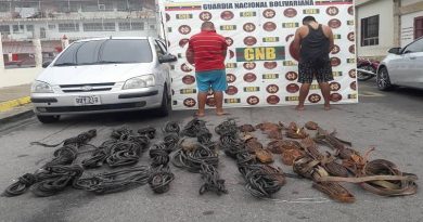 GNB aprehendió a dos sujetos por contrabando de material estratégico en Bolívar