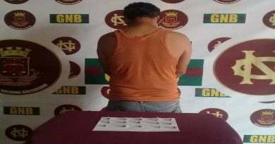 GNB aprehendió a un sujeto con 15 envoltorios de presunto Cripy en Bolívar