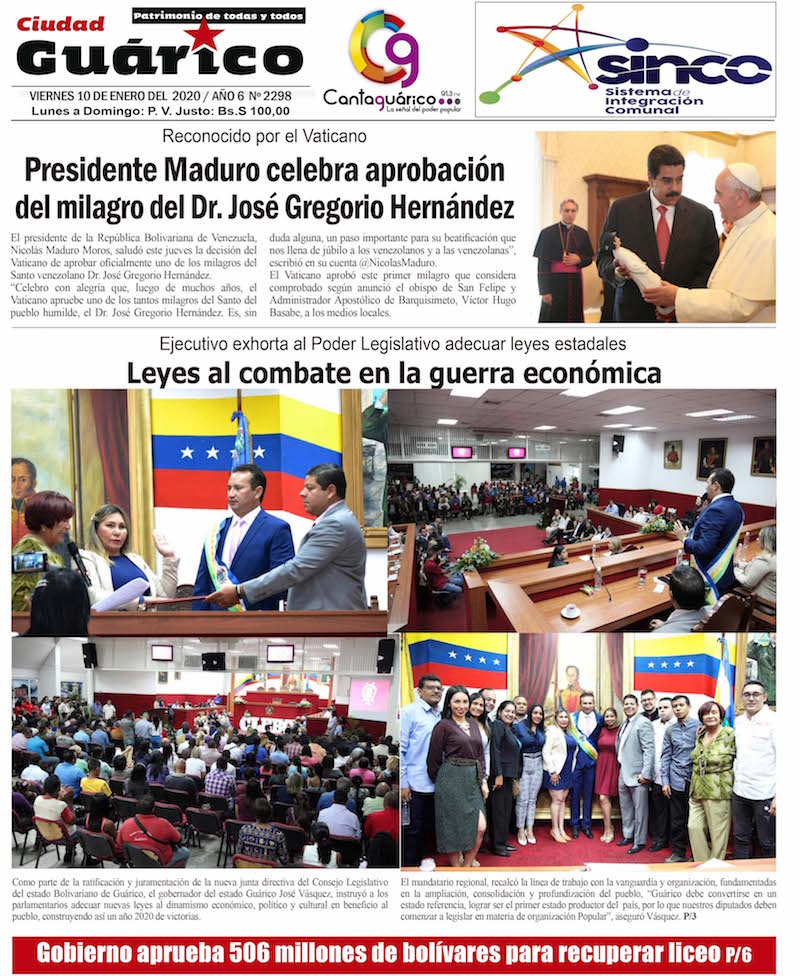 Así titulan los medios impresos venezolanos este viernes 10 de enero