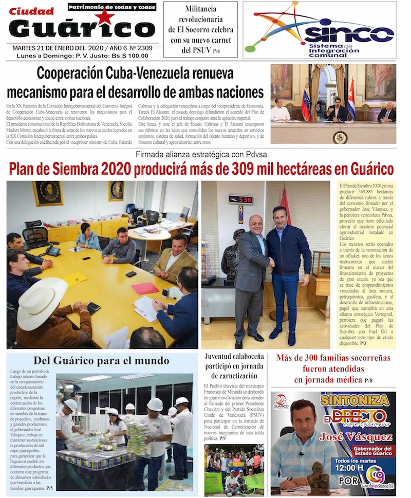 Así titula la prensa escrita venezolana este 21 de enero