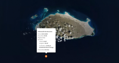 Sismo de magnitud 4,1 sacude la Isla La Tortuga