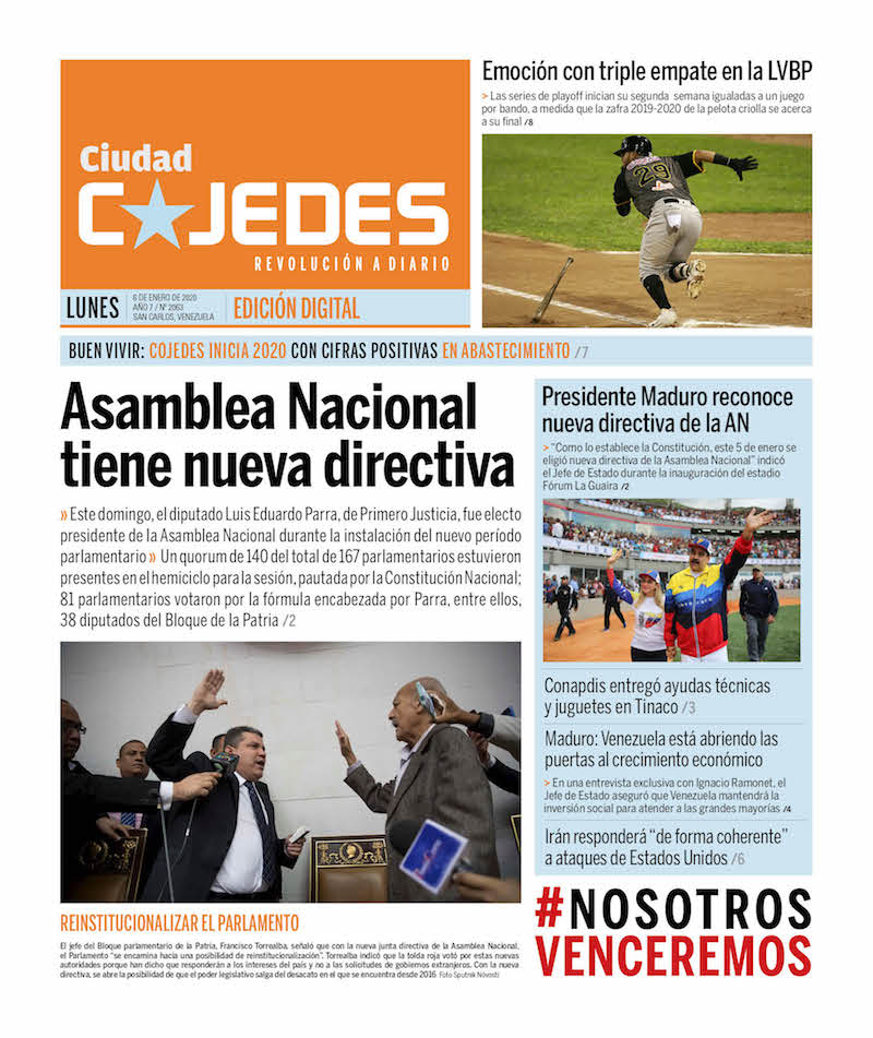 Estas son las portadas de medios impresos veenzolanos de este 06 de enero