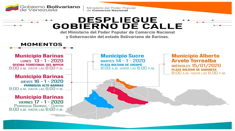 Gobierno de Calle se despliega en diferentes zonas del país