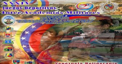 Este miércoles se le dará inicio a la edición N°34 de los Juegos Deportivos Militares