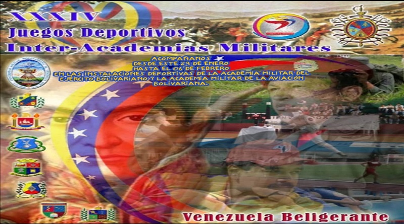 Este miércoles se le dará inicio a la edición N°34 de los Juegos Deportivos Militares