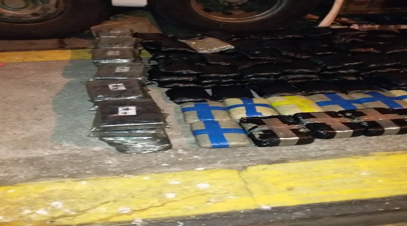 GNB incauta 278 panelas de droga ocultas en un autobús en Táchira