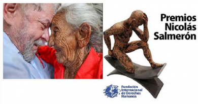 Lula agradece premio a la libertad Nicolás Salmerón de DD.HH.