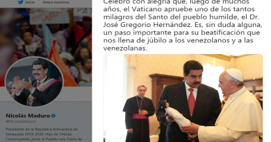 Presidente Maduro celebra que Vaticano apruebe Milagro de José Gregorio Hernández