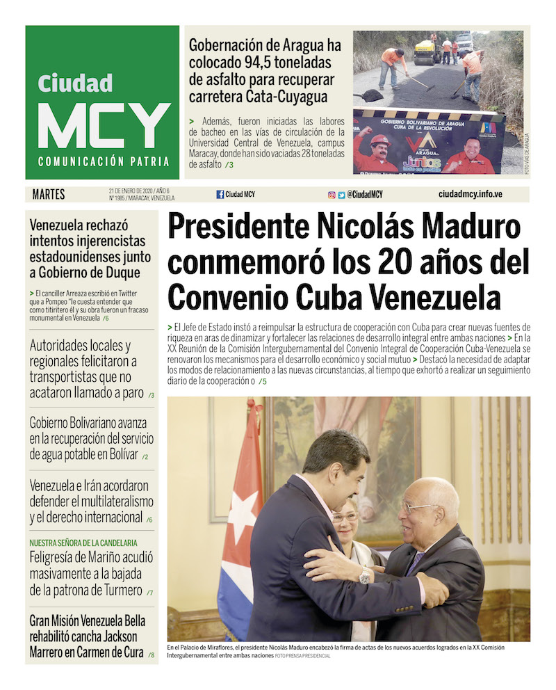 Así titula la prensa escrita venezolana este 21 de enero