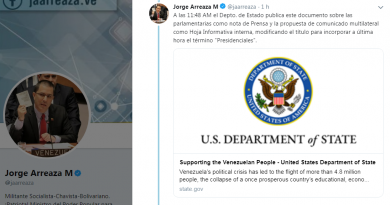 EE.UU. publicó documento injerencista modificando título luego de la denuncia de Venezuela