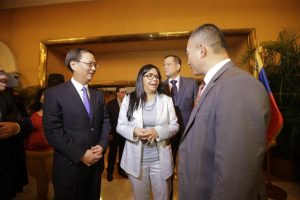 Vicepresidenta Ejecutiva, Delcy Rodríguez, participó en la recepción de la Fiesta de Primavera 2020 de la República Popular China