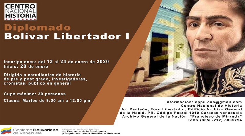 CNH inicia inscripción a diplomado para estudiar a Bolívar desde una visión crítica