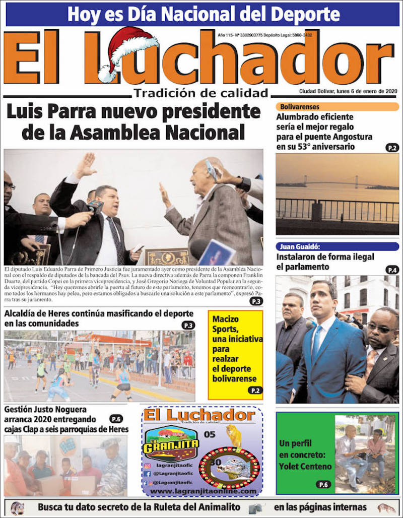 Estas son las portadas de medios impresos veenzolanos de este 06 de enero