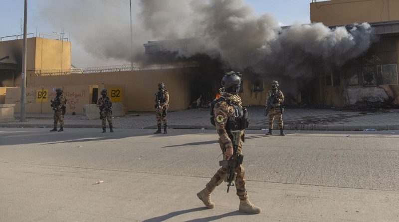 Bombardean la zona de la embajada de EEUU en Irak
