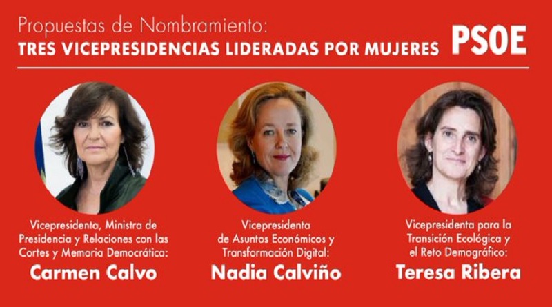 Nuevo Gobierno de Coalición de España tendrá cuatro vicepresidentes