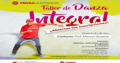 Pdvsa La Estancia abre inscripciones para taller de de danza integral
