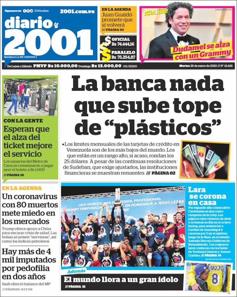 Así titulan los principales medios impresos venezolanos este 28 de enero