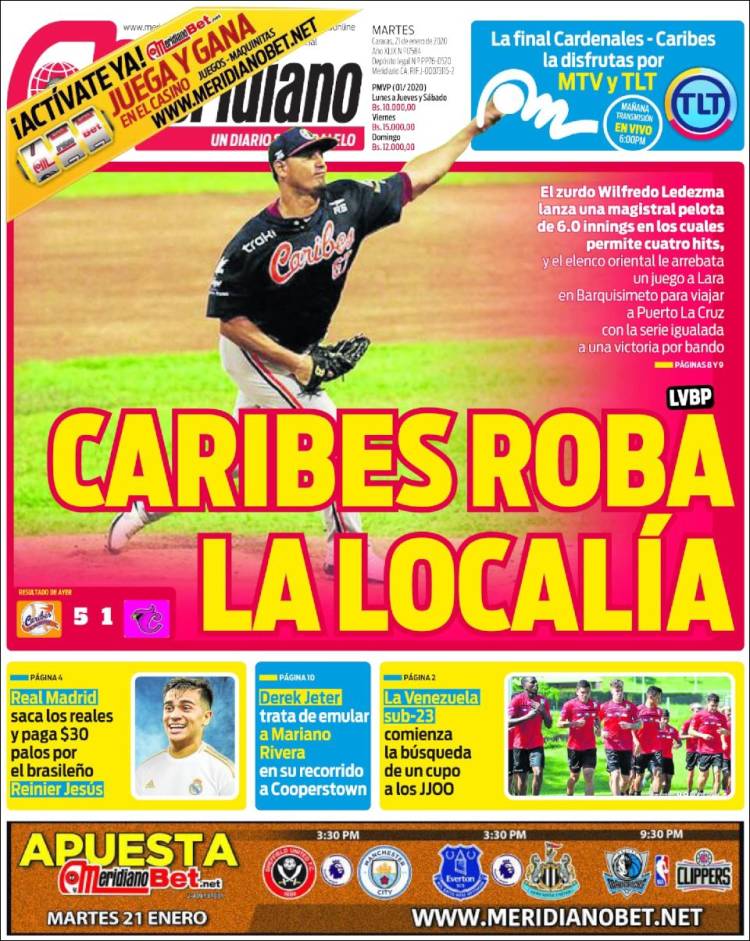 Así titula la prensa escrita venezolana este 21 de enero