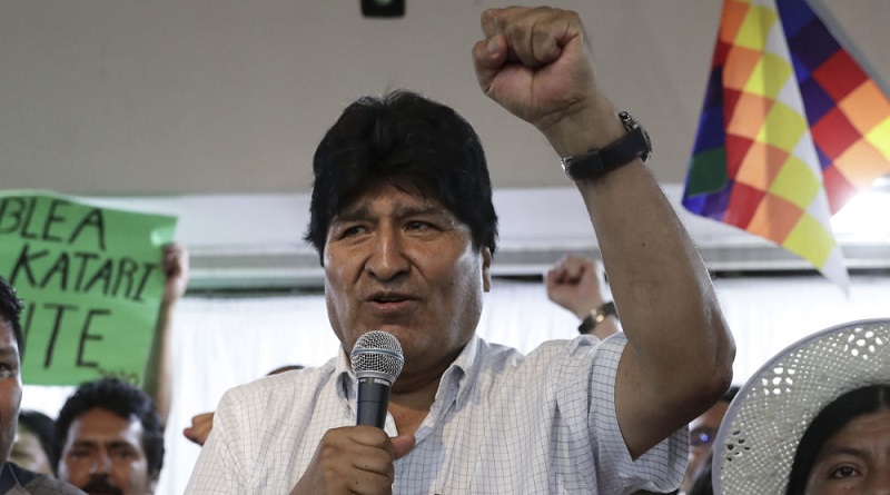 Evo Morales denuncia que régimen de facto atenta contra desarrollo de Bolivia
