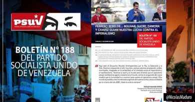 Boletín N°188 del PSUV | Febrero Rebelde: Bolívar, Sucre, Zamora y Chávez Guían la lucha contra el Imperialismo