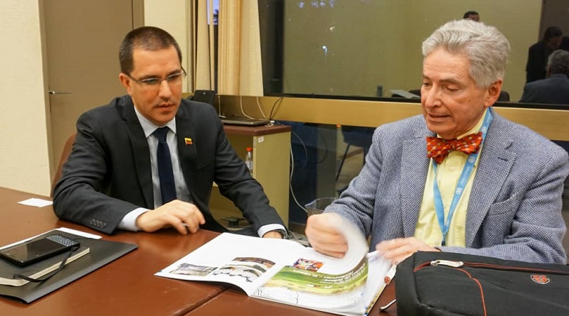 Canciller Arreaza se reúne en la ONU Ginebra con experto independiente en DDHH Alfred de Zayas