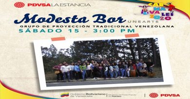 Modesta Bor Unearte y Orquídeas de Venezuela en la tarima de PDVSA La Estancia
