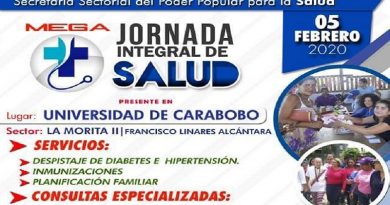 Jornada Integral de Salud ofrecerá Gobernación de Aragua a universitarios del Núcleo La Morita
