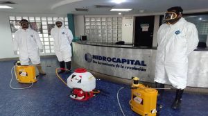 Sistema Nacional de Gestión de Riesgo realiza desinfección de instalaciones de Hidrocapital