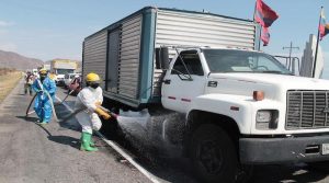 Gobernación de Carabobo activó puntos de desinfección vehicular en accesos al estado