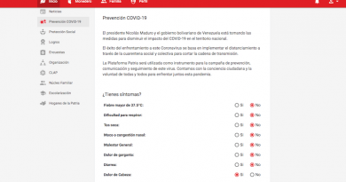 Más de 9 millones de carnetizados han llenado encuenta de despistaje del coronavirus en Sistema Patria
