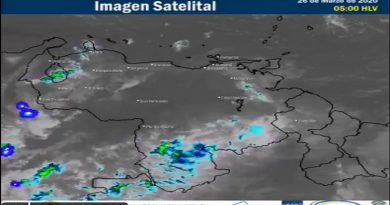 Para este jueves prevén lluvias con actividad eléctrica en Amazonas y sur de Bolívar