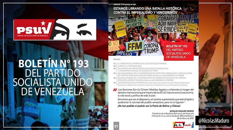 Presidente Maduro: lectura del Boletín 193 del PSUV es una buena forma de pasar el tiempo en casa en estos días