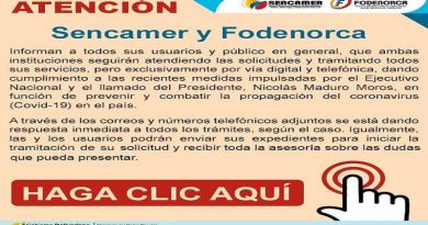 Sencamer y Fodenorca prestarán servicios exclusivamente vía web y telefónica